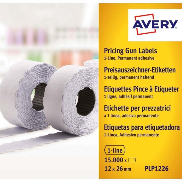 Avery Labels - 26x12 - G2 - hvid - pakke med 10 ruller