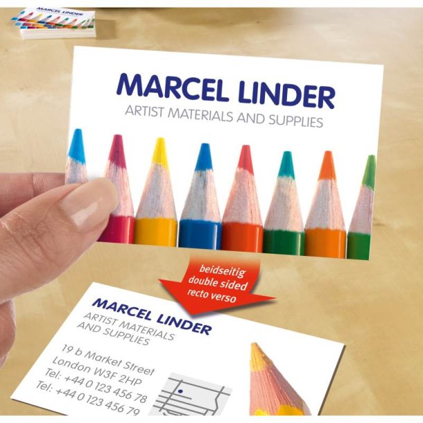 Avery Visitkort - Ultrahvid - 270g - 85x54 - Laser - 100 stk.