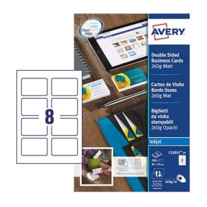 Avery Visitkort - mat - 260g - 85x54 - Blk - 200 stk.