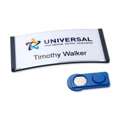 Avery navneskilte - 70x30 mm - gr plast ramme - pakke med 10 st