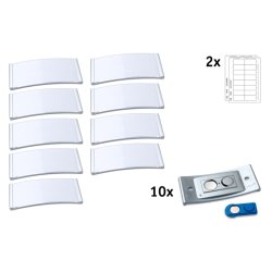 Avery navneskilte - 80x34 mm - rustfri stlramme - pakke med 10 st