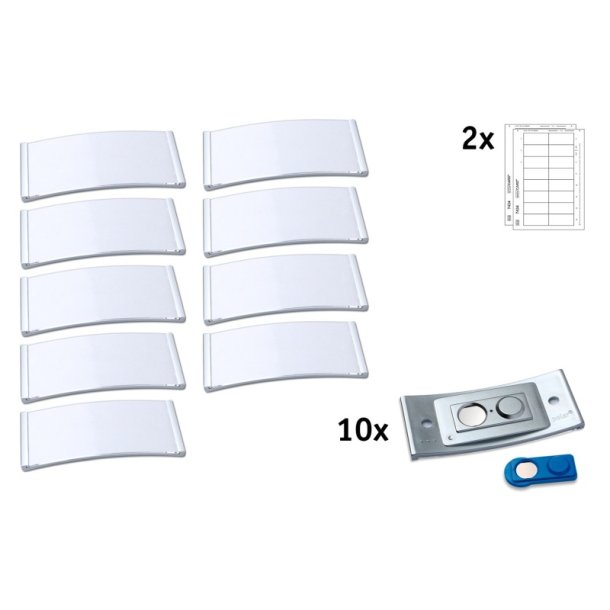Avery navneskilte - 80x34 mm - rustfri stlramme - pakke med 10 st