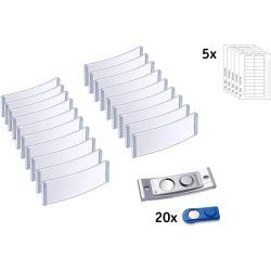 Avery navneskilte - 68x22 mm - rustfri stlramme - pakke med 20 St