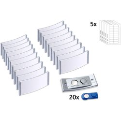 Avery navneskilte - 70x30 mm - rustfri stlramme - pakke med 20 st