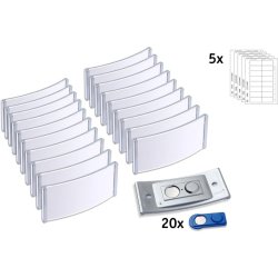 Avery navneskilte - 80x34 mm - rustfri stlramme - pakke med 20 st