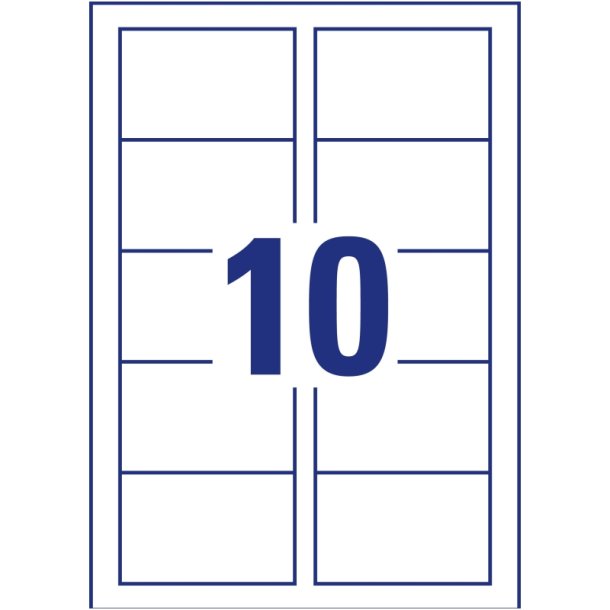 Avery Visitkort - Ultrahvid - 270g - 85x54 - Laser - 250 stk.