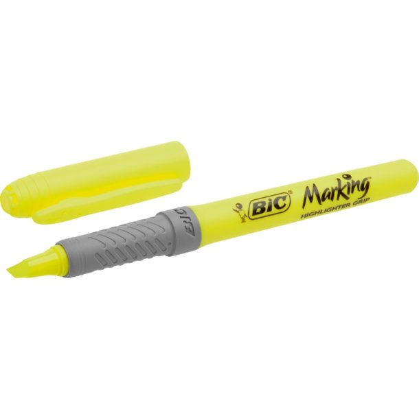 BIC overstregningspen Brite Liner Grip - gul