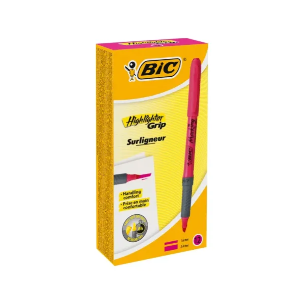 BIC overstregningspen - Brite - Liner - Grip - pink