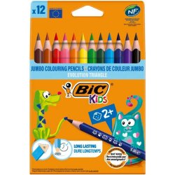 Bic Kids Evolution Triangle Jumbo Farveblyant - 12 stk.