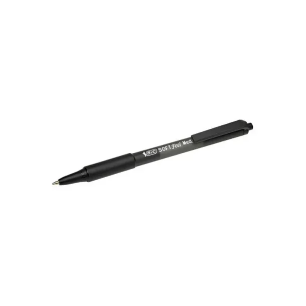 BIC kuglepen - Soft Feel Clic Grip - sort