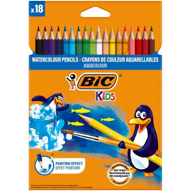 Bic Kids Aquacolour Farveblyant - 18 stk.