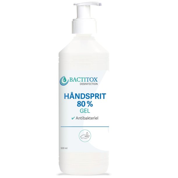 Bactitox GEL hndsprit - 80% ethanol - uden konserveringsmidler - 500 ML