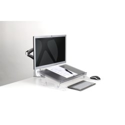BakkerElkhuizen FlexDesk 640 Dokumentholder - justerbar - 515x380mm - Transparent akryl