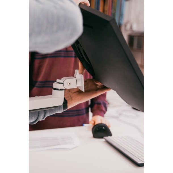 BakkerElkhuizen Filex Galaxy single monitor arm - 20-30" - 45cm - pan, rotere, tilt, hjde - slv