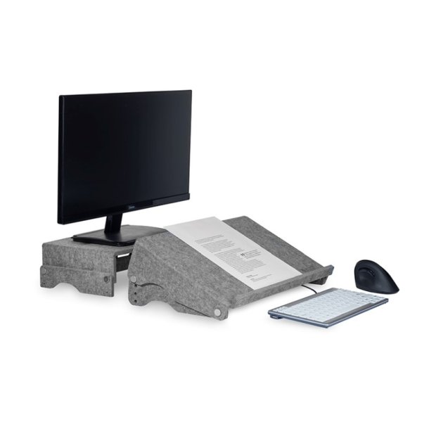 BakkerElkhuizen Q-doc 515 Dokumentholder - justerbar - 495x295mm - gr PET-felt