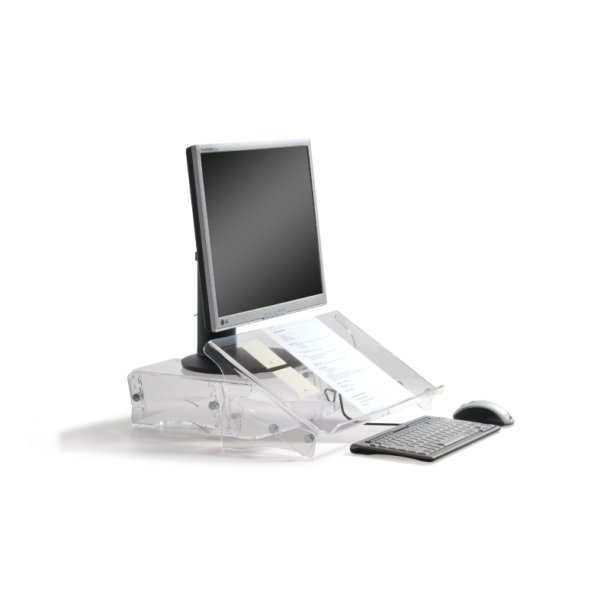 BakkerElkhuizen Q-doc 515 Dokumentholder - justerbar - 515x290mm - Transparent akryl