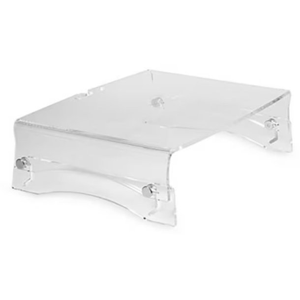 BakkerElkhuizen Q-riser 110 monitor stand - 10-30" - hjdejusterbar - Transparent bredygtigt akryl