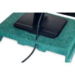 BakkerElkhuizen Q-riser 110 monitor stand - 10-30" - hjdejusterbar - grn PET-felt