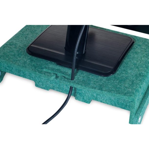 BakkerElkhuizen Q-riser 110 monitor stand - 10-30" - hjdejusterbar - grn PET-felt
