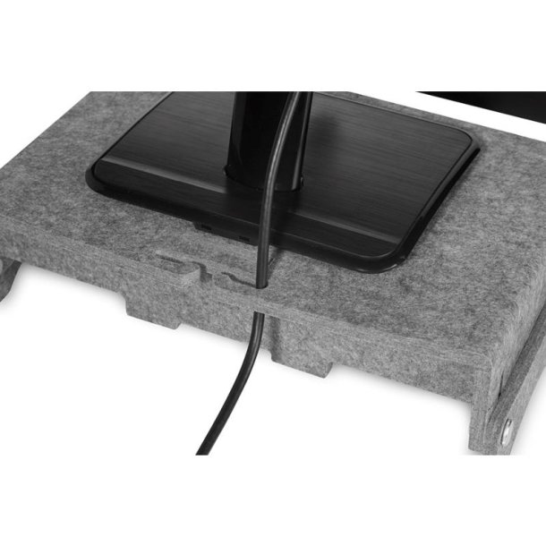 BakkerElkhuizen Q-riser 110 monitor stand - 10-30" - hjdejusterbar - gr PET-felt