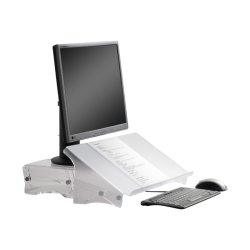 BakkerElkhuizen Q-riser 130 monitor stand - 10-30" - hjdejusterbar - Transparent akryl