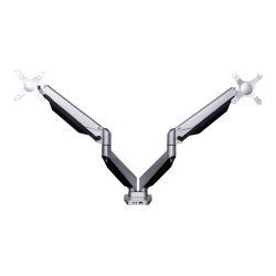 BakkerElkhuizen Smart Office 12 twin monitor arm - 10-27" - pan, rotere, tilt, hjde - sort/slv