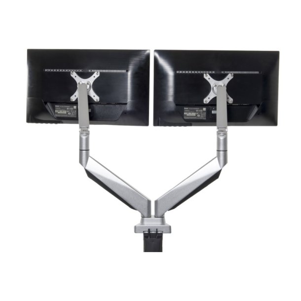 BakkerElkhuizen Smart Office 12 twin monitor arm - 10-27" - pan, rotere, tilt, hjde - sort/slv