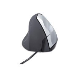 BakkerElkhuizen HandShake VS4 - vertikal ergonomisk mus - kablet - Venstre hnd - sort/slv