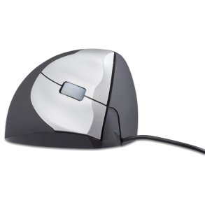 BakkerElkhuizen HandShake VS4 - vertikal ergonomisk mus - kablet - h�jre h�nd - sort/s�lv