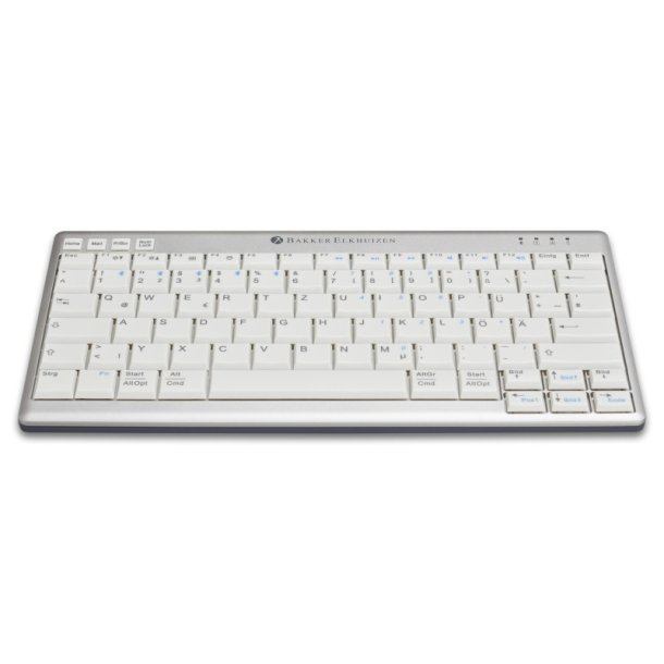 BakkerElkhuizen UltraBoard 950 - ergonomisk kompakt tastatur - trdls - slv - Nordisk