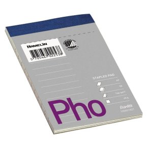Bantex Papirblok - Linjeret - A7 - Telefonblok