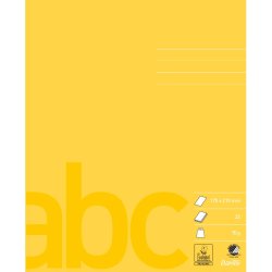 Bantex Skolehfte - 17x21 cm ulinjeret - blanke sider - 32 blade - gul - Ecolabel