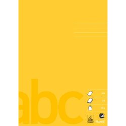 Bantex Skolehfte - A4 ulinjeret - Blanke sider - 40 blade - gul - Ecolabel