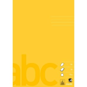 Bantex Skolehfte - A4 ulinjeret - Blanke sider - 40 blade - gul - Ecolabel
