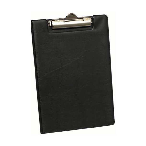 Bantex A5 Clipboard - med forside - indvendig skrlomme - penneholde - sort