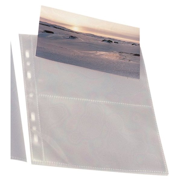 Bantex A5 fotolomme - 10x15 - 0,11mm - 4 kort - tvrformat - transparent - 10 stk.