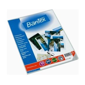 Bantex A4 Fotolomme - 8 stk. 10x15 foto pr. ark - 0,1mm - hjformat - transparent - 25 stk.