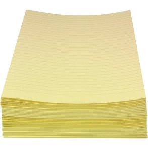 Bantex Konceptpapir linjeret - Gul - A3 fold til A4 - 250 ark