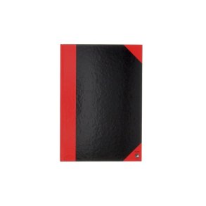 Bantex Notesbog - A4 - linieret - 96 ark - 70g - indbunden - sort/rd