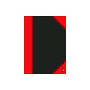 Bantex Notesbog - A5 - ulinieret - 96 ark - 70g - indbunden - sort/rd