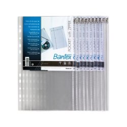 Bantex lynlslomme - A4 - 17,5x30,5cm (indvendigt ml) - Transparent - 10 stk.