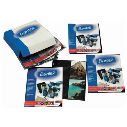 Bantex A4 Fotolomme - 8 stk. 10x15 foto pr. ark - 0,9mm - hjformat - sort - 10 stk.