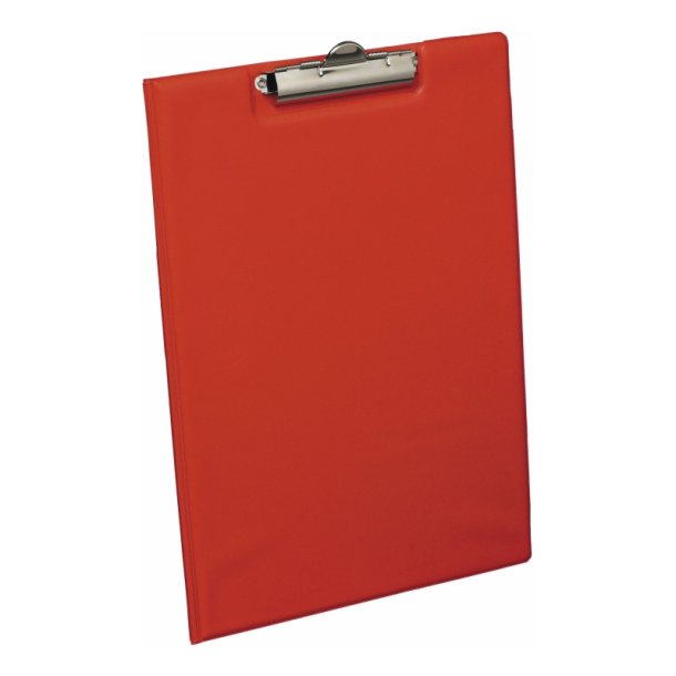 Bantex Clipboard A4 med forside i r�d - lomme og penneholder