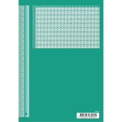 Bantex Skoleh�fte - 17x21 cm linjeret - 20 linjer - 32 blade - M�rkegr�n - Ecolabel