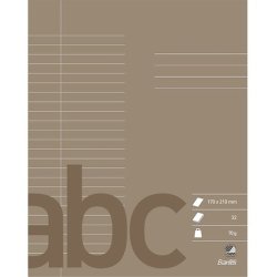 Bantex Skoleh�fte - 17x21 cm linjeret - 24 linjer - 32 blade - Antracitgr� - Ecolabel