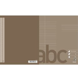 Bantex Skoleh�fte - 17x21 cm linjeret - 24 linjer - 32 blade - Antracitgr� - Ecolabel