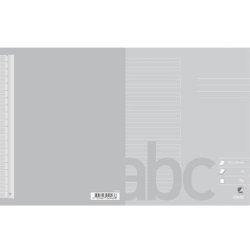 Bantex Skoleh�fte - 17x21 cm linjeret - 24 linjer - 32 blade - gr� - Ecolabel