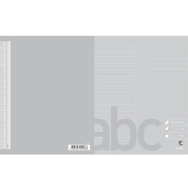 Bantex Skoleh�fte - 17x21 cm linjeret - 24 linjer - 32 blade - gr� - Ecolabel