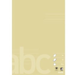 Bantex Skoleh�fte - A4 - 5 linjer/blank - 16 blade - Beige - Ecolabel