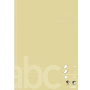 Bantex Skoleh�fte - A4 - 5 linjer/blank - 16 blade - Beige - Ecolabel